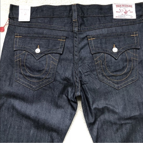 TRUE RELIGION Men's Bootcut Flap Jeans, Inglorious - Picture 6 of 8